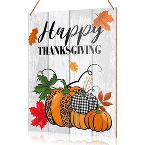 Happy Thanksgiving Decorations Hanging Sign, Thanksgiving Decor Rustic